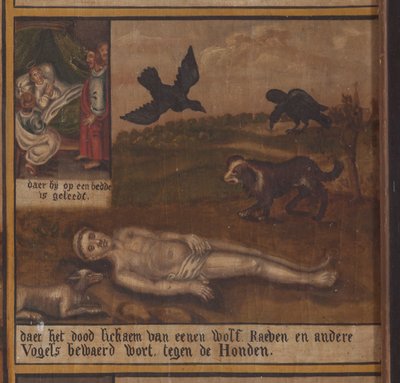 玛尔克. 教堂（Sint-Vincentiuskapel）。 内部的。 绘画。 圣文森特的殉道者。 十九世纪。 细节。 作者 比利时学校