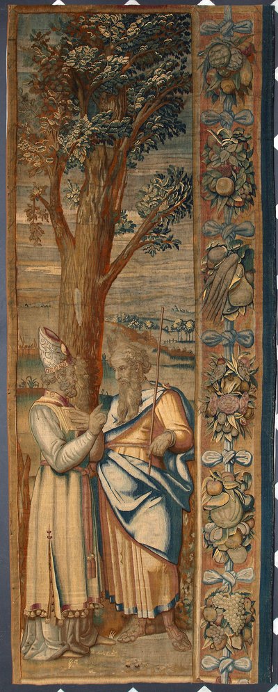 Moise et Jethro 挂毯，由 Dionys Martensz 根据卢卡-坎比亚索（1527-1584 年）的纸盒制作，1561-1564 年在布鲁塞尔制造。390x585.5 厘米 热内斯，新大道博物馆 作者 比利时学校