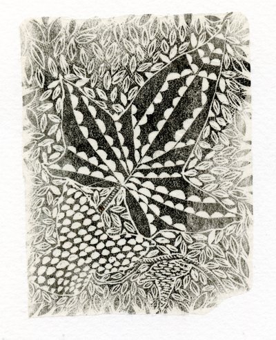 Ivy，2014，（木版画在纸上） 作者 贝拉·拉尔森（Bella Larsson）
