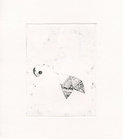 蜿蜒的想法2017年2月，（画布上的干点） 作者 贝拉·拉尔森（Bella Larsson）