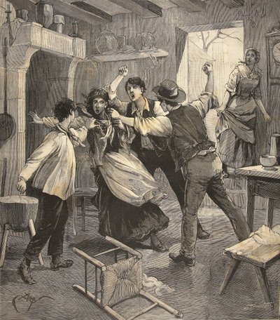 一位母亲在1891年8月9日的“Le Petit Parisien”中被她的孩子们杀害 作者 Beltrand和Clair Guyot，E。Dete