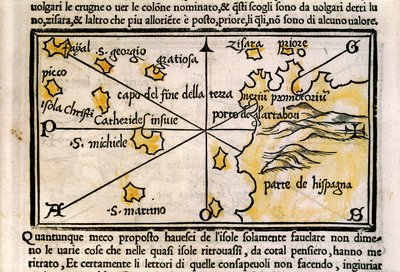 Benedetto Bordone 绘制的亚速尔群岛地图 作者 本尼迪托·波多内（Benedetto Bordone）