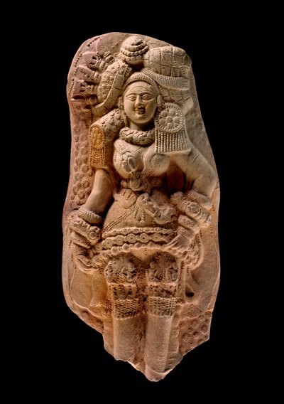 Yakshi，Tamluk，公元前200年（兵马俑）的模压牌匾 作者 孟加拉学校