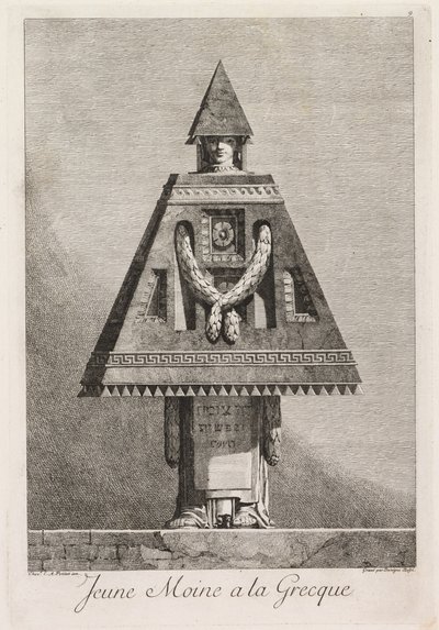 希腊化装舞会：1771年，年轻的希腊和尚板9。 作者 贝尼尼奥·博西