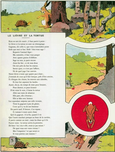 The Hare and the Tortoise, illustration from 