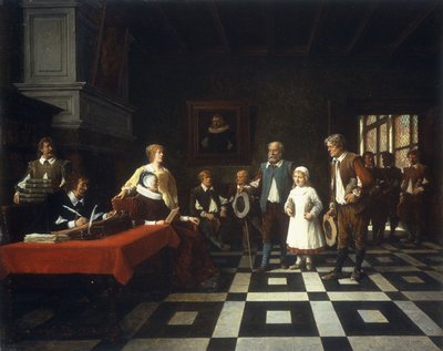 在收税员的手中，1889年 作者 本杰明·尤金·菲歇尔（Benjamin Eugene Fichel）
