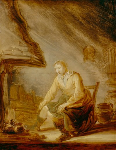 火前的女人 作者 Benjamin Gerritsz Cuyp