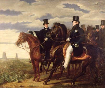 惠灵顿公爵向乔治四世国王（1762-1830）1844年描述滑铁卢战场 作者 Benjamin Haydon