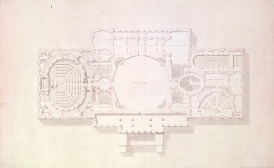 美国国会大厦的主要故事计划，1806年 作者 本杰明·亨利·拉特罗布