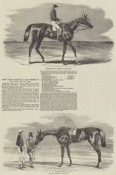 Epsom Races，Derby和Oaks获胜者的肖像 作者 Benjamin Herring