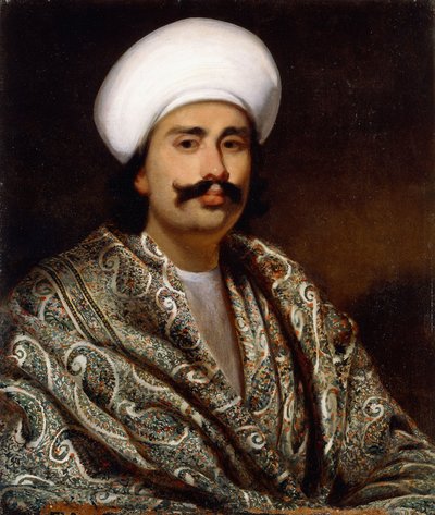 纳瓦卜的肖像，c。 1856-62 作者 Benjamin Hudson