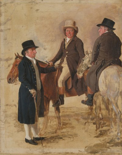 纽马克特的三块草皮，约摄于1804年：约翰·希尔顿，画布法官 作者 本杰明·马歇尔