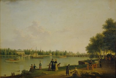 斯特罗加诺夫亲王大堡在圣彼得堡附近的景色，1804年 作者 本杰明·帕特森（Benjamin Paterssen）