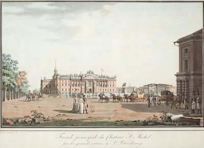 迈克尔·宫在圣彼得堡，ca 1806年的视图 作者 本杰明·帕特森（Benjamin Paterssen）