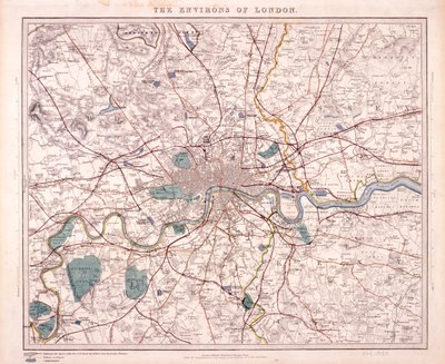 伦敦地图，约1860年 作者 本杰明·里斯·戴维斯