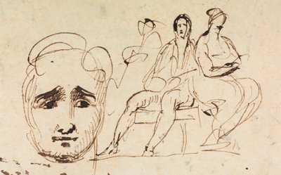 肖像素描和坐像 作者 本杰明·罗伯特·海顿