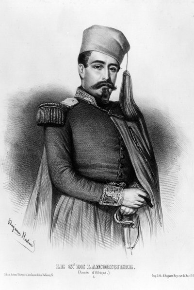 Louis Jucault de Lamoriciere (1806-1865) 的肖像，法国将军（绘画） 作者 本杰明·鲁博