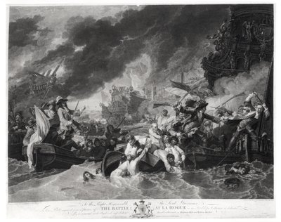 1692年5月29日，海牙之战，威廉·伍利特（1735-85）1781年刻（aquatint） 作者 本杰明·韦斯特
