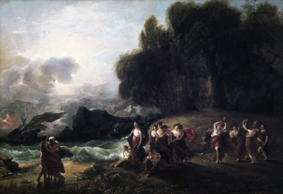 卡莱普索（Telemachus and Mentor）的招待会，1801年。 作者 本杰明·韦斯特