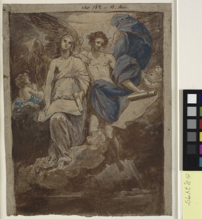 天使向牧羊人显现》油画研究，1774 年 作者 本杰明·韦斯特