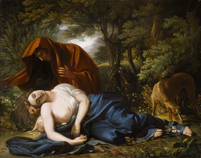 Procris之死，1770年，经修饰1803年 作者 本杰明·韦斯特