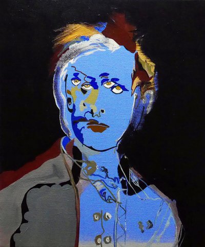 历史上的 50 位主要作家：亚瑟-兰波，2015 年（布面油画和丙烯画） 作者 伯努瓦·埃尔万·布歇罗