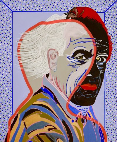 愚人船：马塞尔，2020 年（布面油画） 作者 伯努瓦·埃尔万·布歇罗