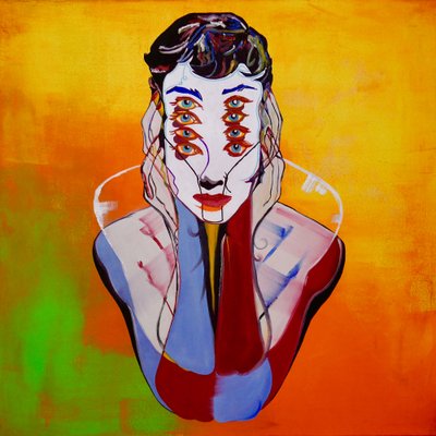 神话 11》，2021 年（布面油画和丙烯画） 作者 伯努瓦·埃尔万·布歇罗