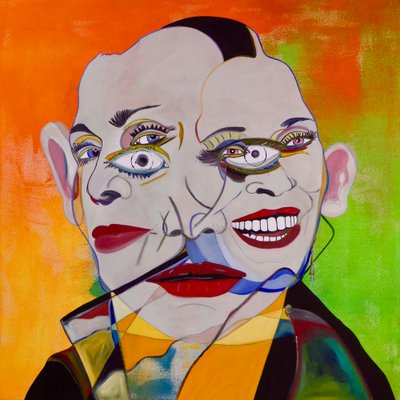 神话 4》，2021 年（布面油画和丙烯画） 作者 伯努瓦·埃尔万·布歇罗