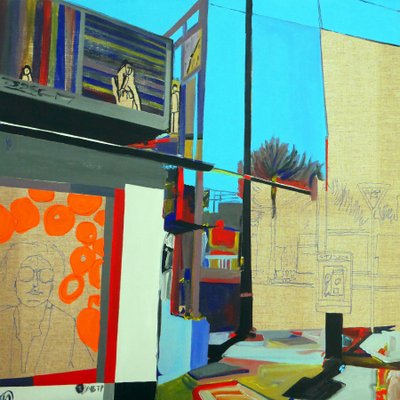 俯瞰：墨西哥 1》，2016 年（布面油画） 作者 伯努瓦·埃尔万·布歇罗