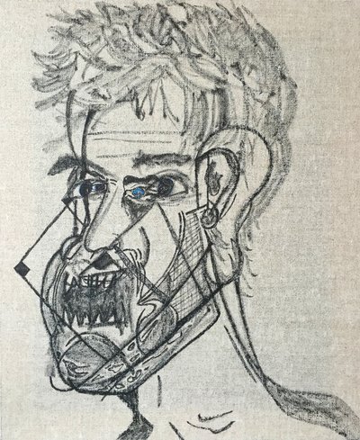 Surautoportrait main levée, 2017（布面油画） 作者 伯努瓦·埃尔万·布歇罗