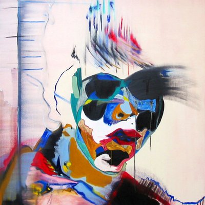 素描：风景中的人脸研究，2005 年（布面油画） 作者 伯努瓦·埃尔万·布歇罗