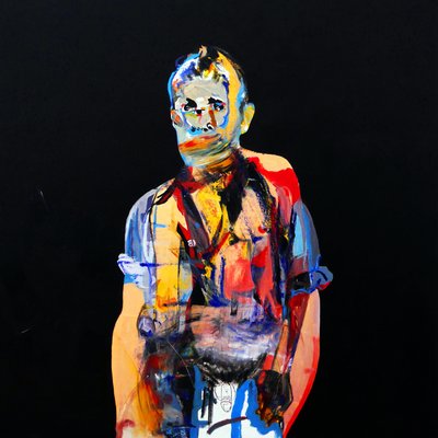 肖像画 ：让-热内，2017（布面油画） 作者 伯努瓦·埃尔万·布歇罗