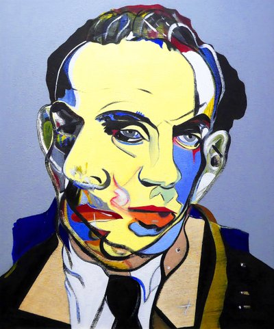 肖像画：Louis-Ferdinand Céline，2023 年（木板油画） 作者 伯努瓦·埃尔万·布歇罗