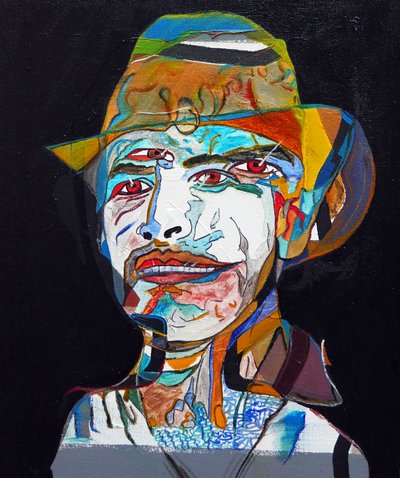 肖像：马科斯-亚历杭德罗-罗萨斯-哈桑，2014 年（布面油画） 作者 伯努瓦·埃尔万·布歇罗