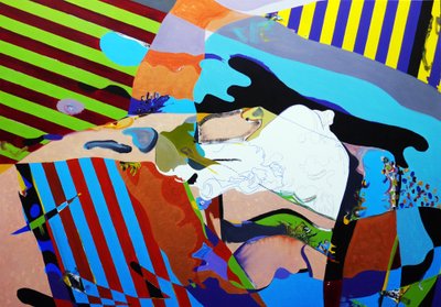 素描：Yohan Vallée，舞蹈演员 2，2020 年（布面油画） 作者 伯努瓦·埃尔万·布歇罗