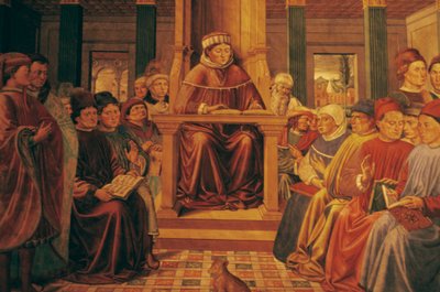奥古斯丁在罗马教授修辞学 作者 Benozzo di Les di Sandro Gozzoli