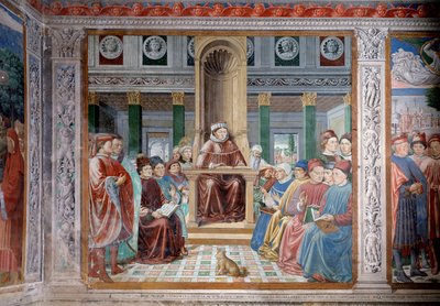 圣奥古斯丁的生活。圣奥古斯丁在罗马授课（壁画 作者 Benozzo di Les di Sandro Gozzoli