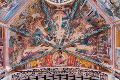 圣方济各的一生，位于中央后殿的拱顶中 作者 Benozzo di Les di Sandro Gozzoli