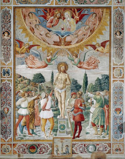 圣塞巴斯蒂安的殉道 作者 Benozzo di Les di Sandro Gozzoli