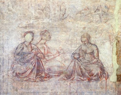 雅各布和以扫的故事》，贝诺佐-戈佐里（1421-1497年），合影（暗画），细节 作者 Benozzo di Les di Sandro Gozzoli