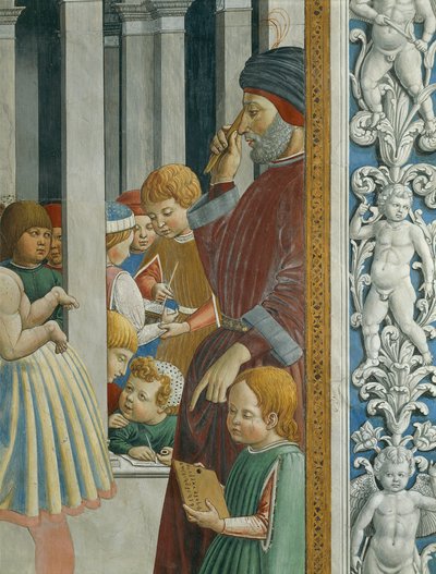 圣奥古斯丁的故事。老师和学生 作者 Benozzo di Les di Sandro Gozzoli