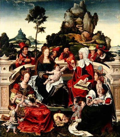 圣洁的亲情（油画板） 作者 Bernaert van (circle of) Orley