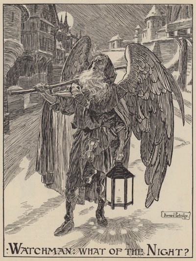 Watchman: What Of The Night? (engraving) 作者 伯纳德·帕特里奇