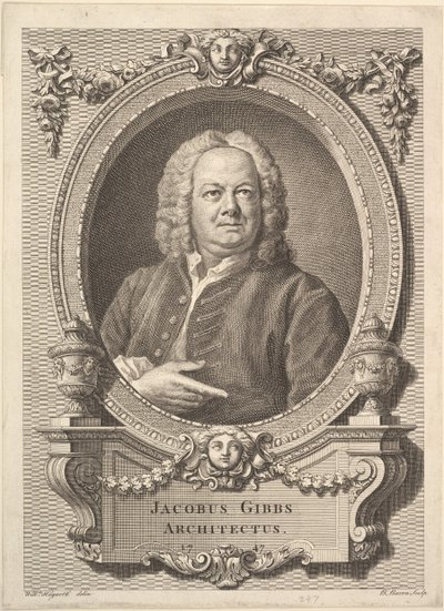 Jacobus Gibbs, Architectus, 1747. 作者 伯纳德·巴伦