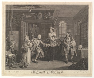 A-la-Mode婚姻，板块三，1745年4月。 作者 伯纳德·巴伦