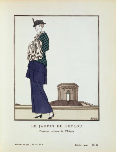 LE JARDIN DU PEYROU - Costume tailleur de Chéruit 作者 Bernard Boutet de Monvel