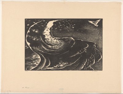 De vloed（物品上的原标题） 作者 Bernard Essers（艺术家签名）