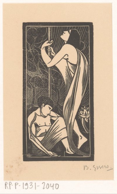 夜 作者 Bernard Essers（艺术家签名）