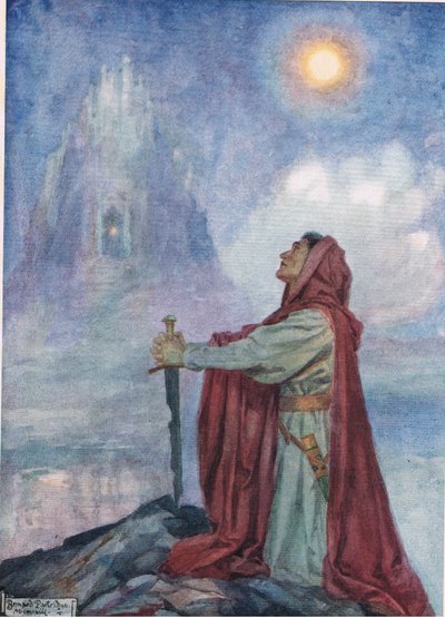 因此出现了一个悖论，罗伯特·勃朗宁（Robert Browning）的“Rabbi Ben Ezra”插图（彩色平版印刷） 作者 伯纳德·约翰·帕特里奇